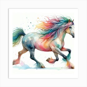 Rainbow Horse 1 Art Print