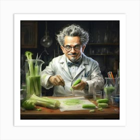 Scientist In A Lab Art Print