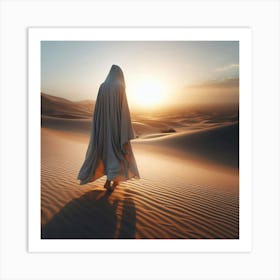 Jesus Walking In The Desert Art Print