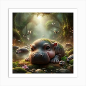 Hippo 6 Art Print