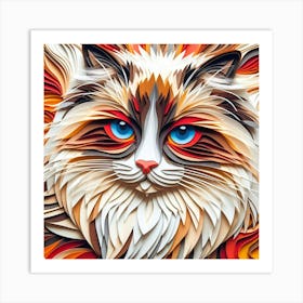 Feline Cat Creative Artwork Illustration 170 Art Print