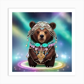 Bear With Jewels Art Print