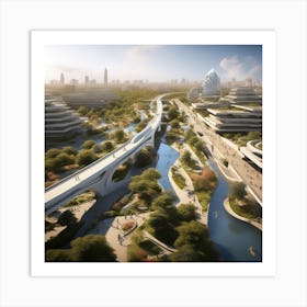 Futuristic Cityscape 160 Art Print