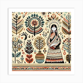 Indian Woman Art Print