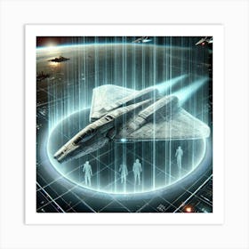 A Futuristic Sci Fi Scene Peacekeeper Scout Cloaking Device Art Print