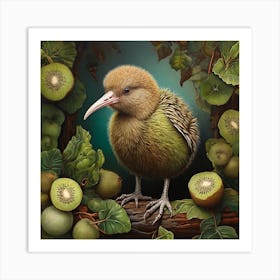 Kiwi Bird Painting Art Print Art Print