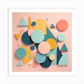 Abstract Geometric Shapes Art Print