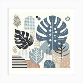 Scandinavian style, Monstera deliciosa Art Print