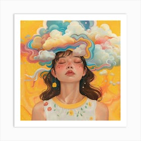 Dreaming Girl Art Print