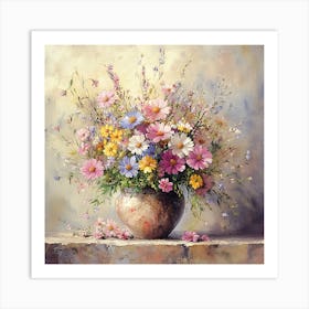 Flowers In A Vase 21 Art Print