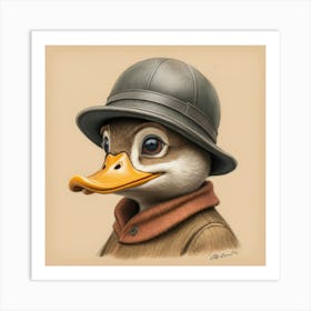 Duck In A Hat 13 Art Print