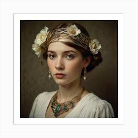 Portrait Of A Young Woman Art Print