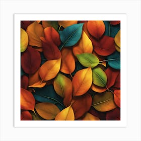 Autumn Leaves Wallpaper 3 Art Print