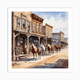 Old West Town 45 Art Print