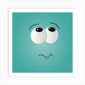 Sad Face Art Print