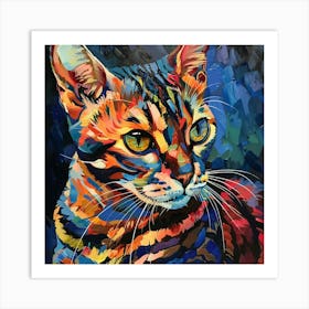 Kisha2849 Bengal Cat Colorful Picasso Style Full Page No Negati Edbf54d3 D88b 4150 B294 875532637e9b Art Print