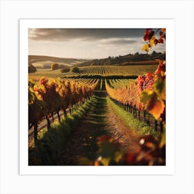 Autumn Vineyards 2 Art Print