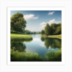 Lake - Lake Stock Videos & Royalty-Free Footage Art Print