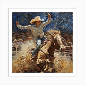 Rodeo Rider 3 Art Print