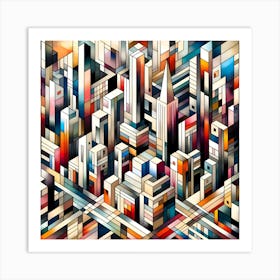 Abstract Cityscape Art Print