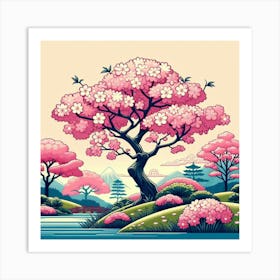 Sakura Tree 1 Art Print