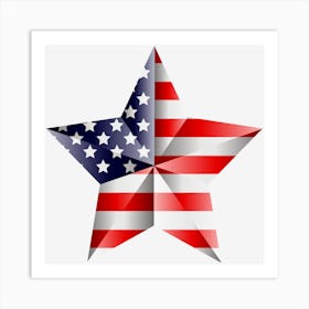United States Of America Flag Independence Day Art Print