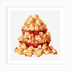 Popcorn Bowls Art Print