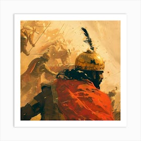 Battle Of Sparta Art Print