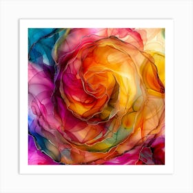 Abstract Rose Art Print