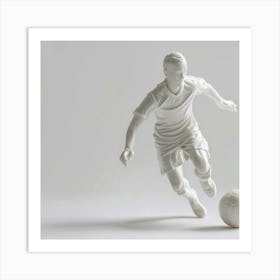 Soccer Player Kicking A Ball 3 Art Print