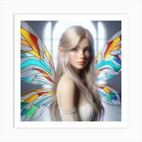 Stained Glass Fairy Art Print