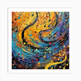 Music Notes 6 Art Print