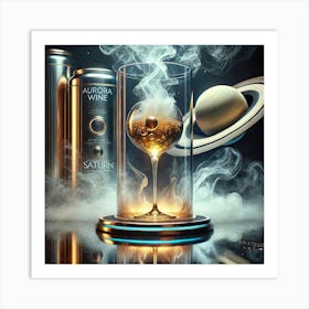 A Luxurious Futuristic Drink Named Aurora Wine, Art Print