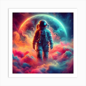 Astronaut In Space 3 Art Print