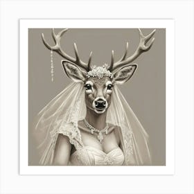 Deer Bride 5 Art Print