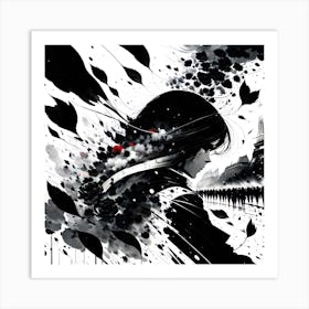 Black And White Painting 3 Art Print