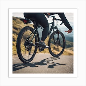 Man Riding A Bike Art Print