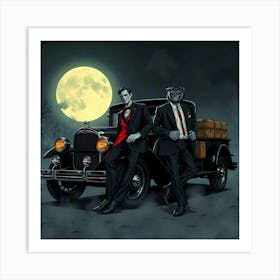 Vampires And Werewolf dodge brothers truck Art Print