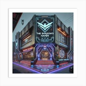 Scifi Restaurant Exterior Signage Art Print