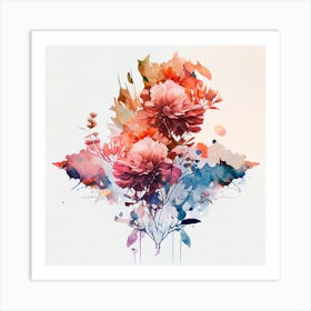 Watercolor Flower Abstract Art Print