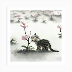 Chinese Kitten Art Print