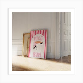 Nice Bum - Pink Art Print