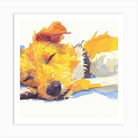 Dog Sleeping Art Print