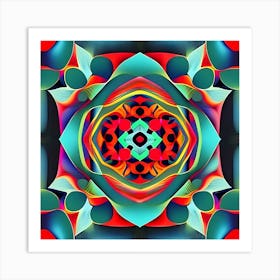 Psychedelic Mandala 10 Art Print