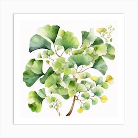 Tropical leaves of ginkgo biloba 5 Art Print