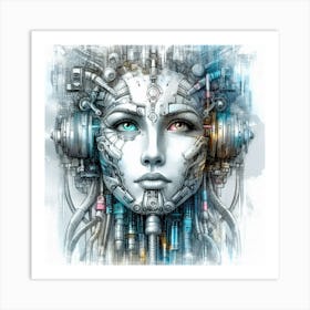 Futuristic Woman 2 Art Print