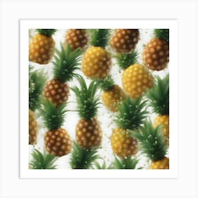 Pineapple rows Art Print