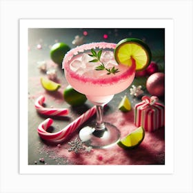 Christmas Margarita Art Print