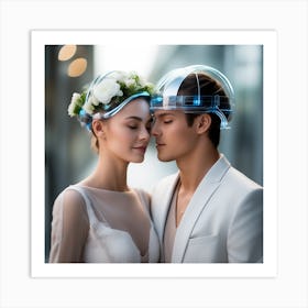 Futuristic Couple 147 Art Print