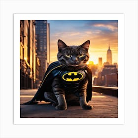 Batman Cat Art Print